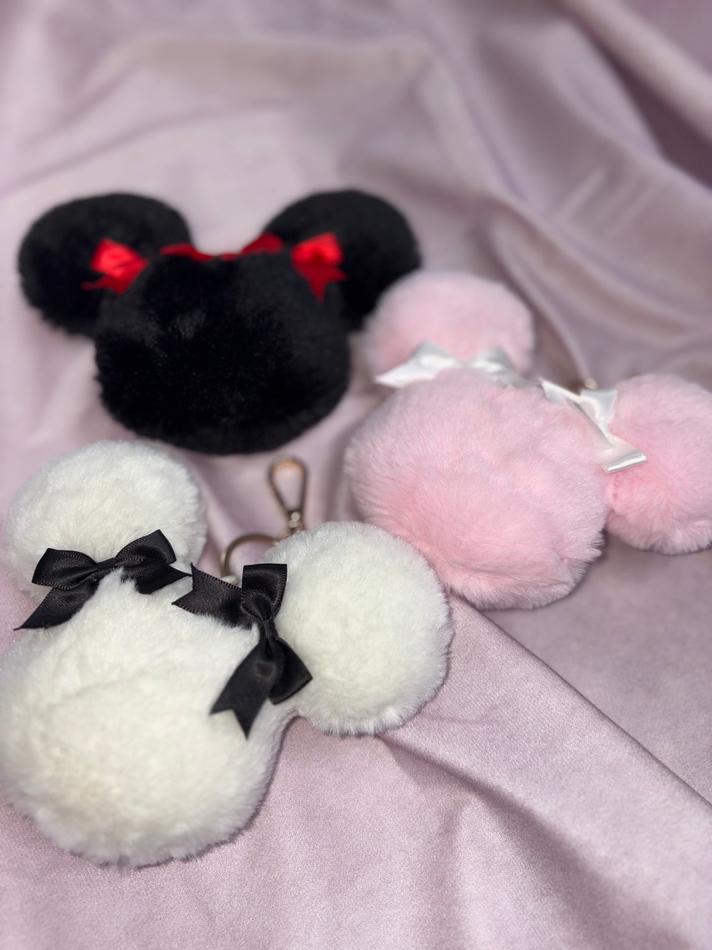 Cream Girly Mouse Plush Charm