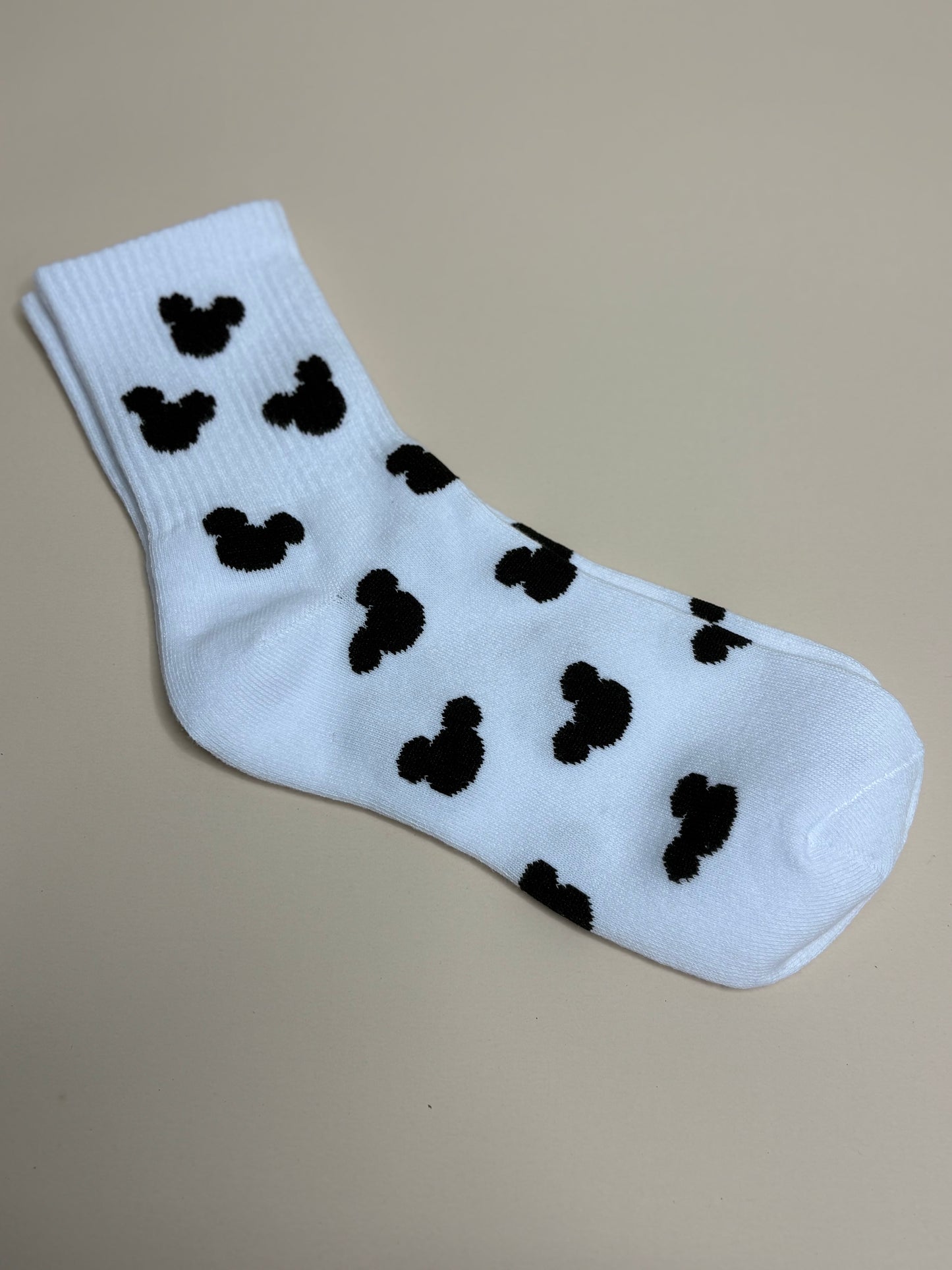 White & Black polka dot Socks
