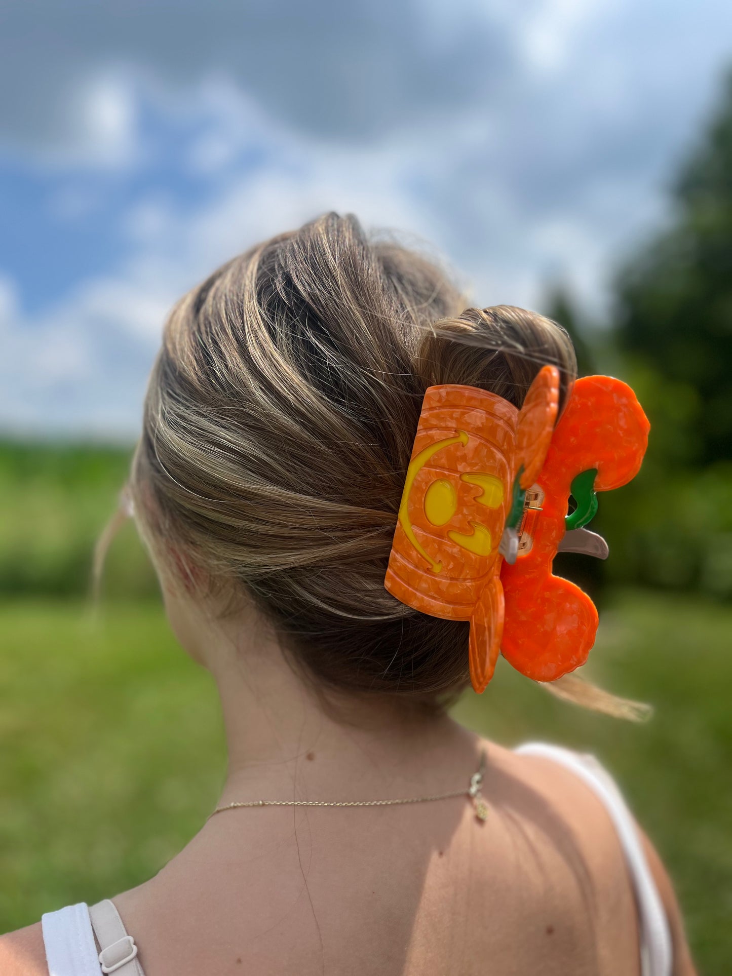 Pumpkin Mouse Claw Clips