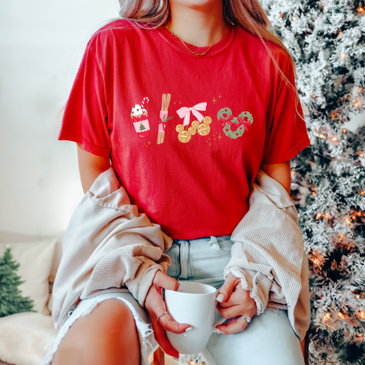 Girly Christmas Snacks Tee - PREORDER 2-3 WKS