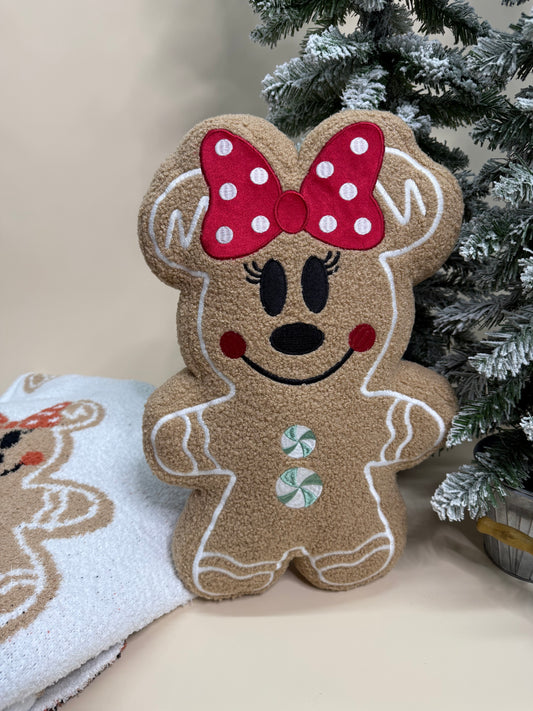 Gingerbread Minnie pillow