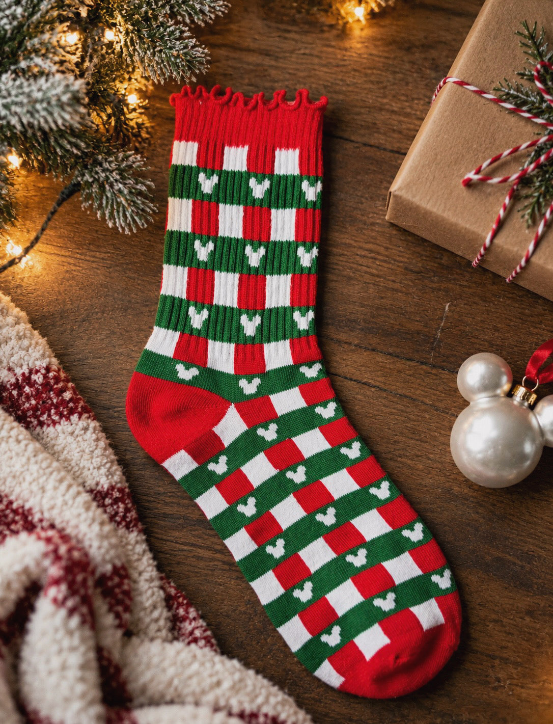Christmas Plaid Socks PREORDER 6-8 weeks