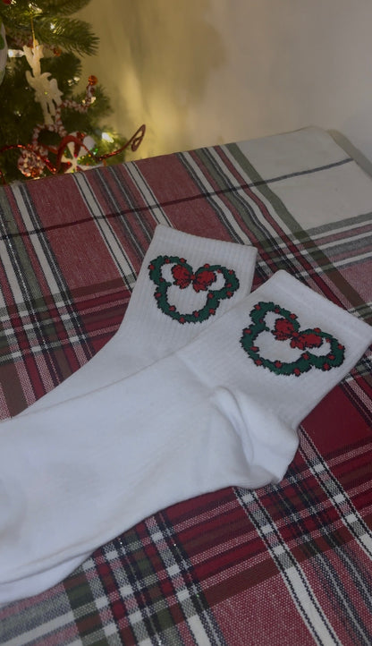 Christmas Wreath Socks