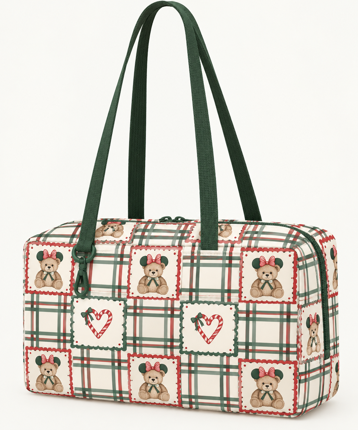 Christmas Green Plaid Bowler Bag PREORDER 6-8wks