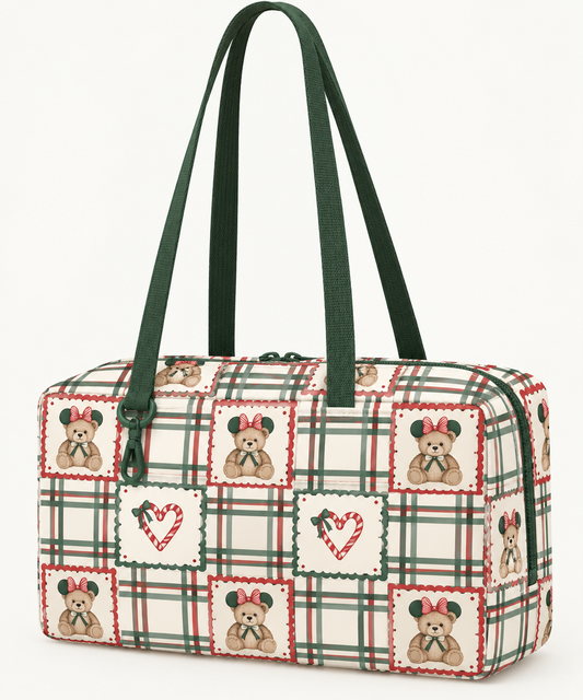 Christmas Green Plaid Bowler Bag PREORDER 6-8wks