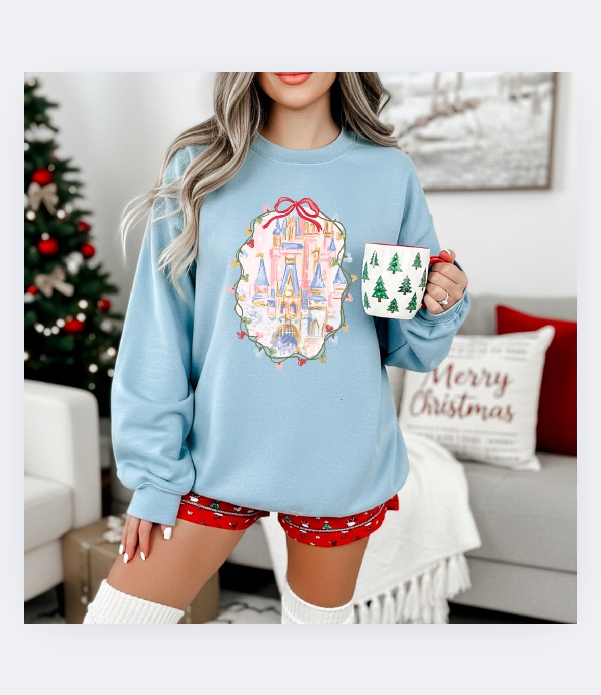 Castle Christmas girl  Crewneck- PREORDER 2-3 WKS