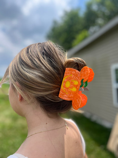 Pumpkin Mouse Claw Clips
