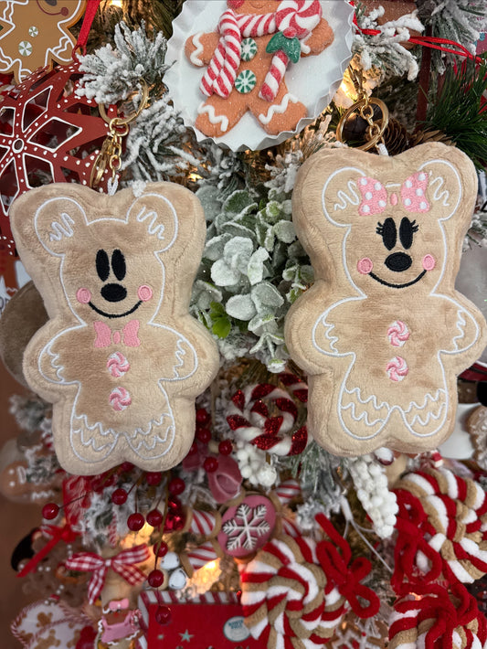 Gingerbread Mouse Plush Charm - RTS