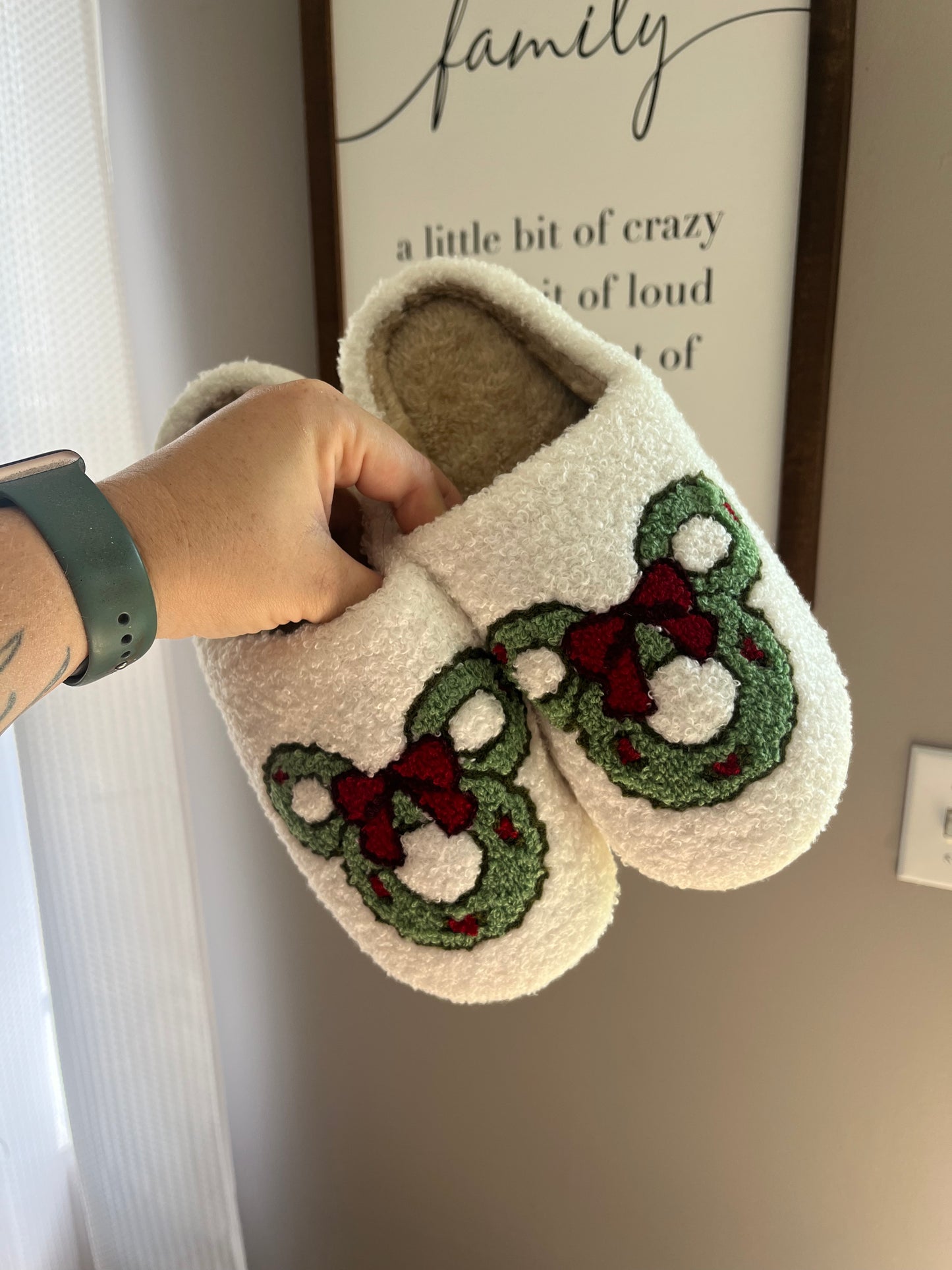 Christmas Wreath Slipper